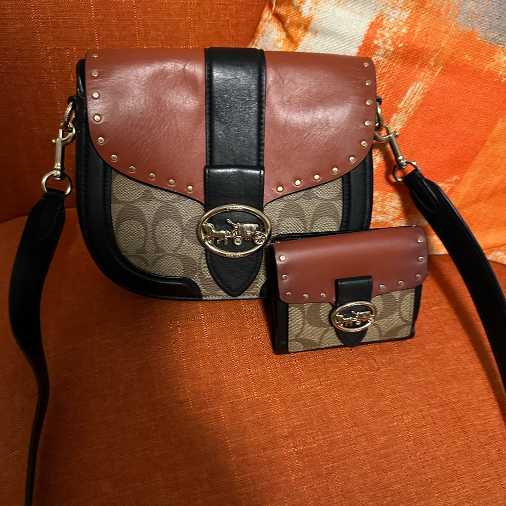 Coach cross body bag and wallet